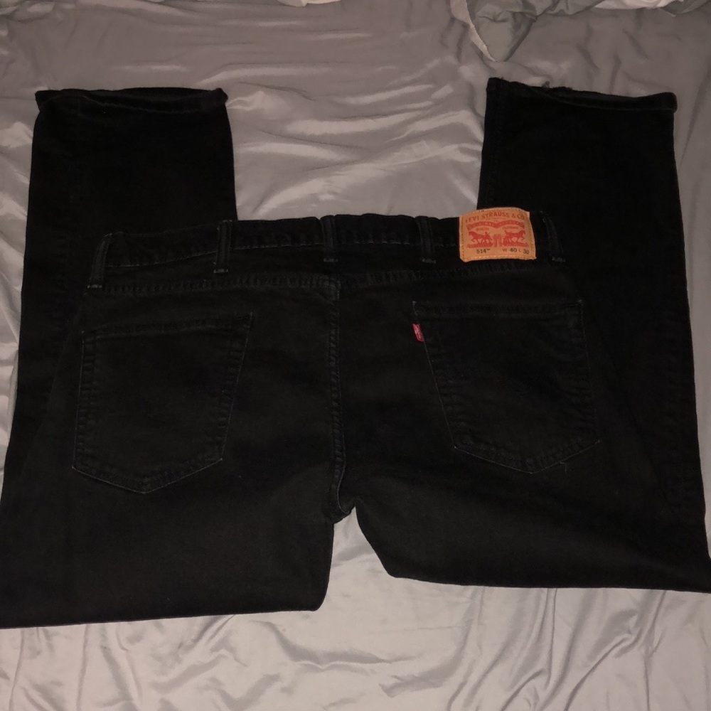 Men’s Levi 514 Black Jeans SZ 40 L 30